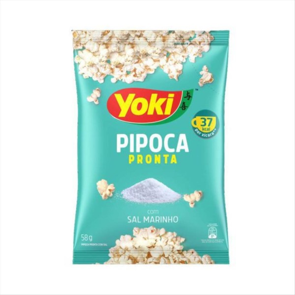 Encontraproduto.com.br - Pipoca Pronta Com Sal Marinho Yoki Pacote 58g