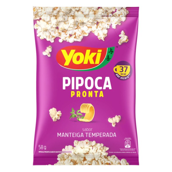 Encontraproduto.com.br - Pipoca Pronta Manteiga Temperada Yoki Pacote 58g