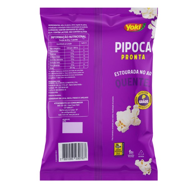 Encontraproduto.com.br - Pipoca Pronta Yoki Manteiga Temperada 28g