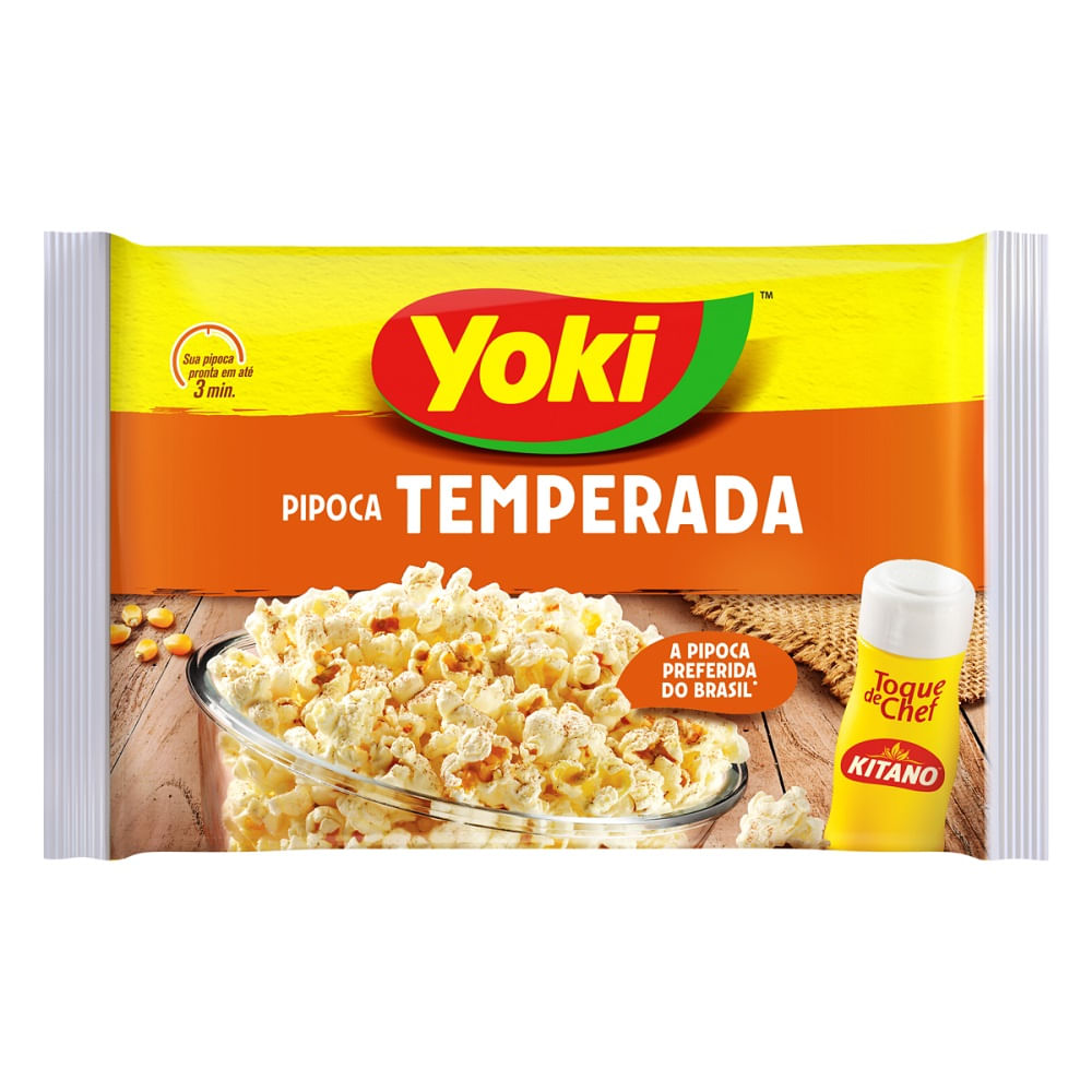 Pipoca Microondas Yoki 100g Temperada