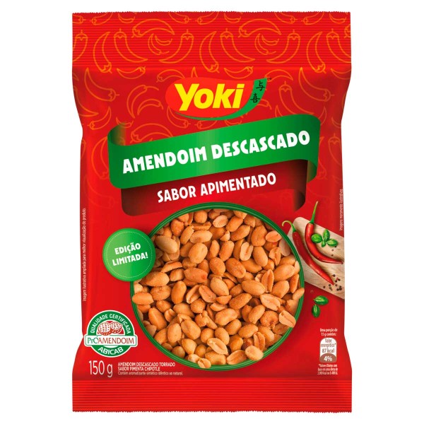 Encontraproduto.com.br - Amendoim Torrado sem Casca Apimentado Yoki 150g