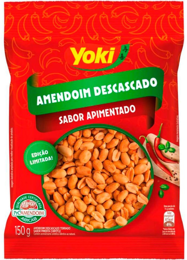 Encontraproduto.com.br - Amendoim Torrado sem Casca Apimentado Yoki 150g