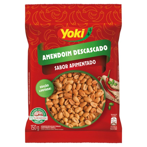 Encontraproduto.com.br - Amendoim Torrado sem Casca Apimentado Yoki 150g