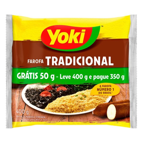 Encontraproduto.com.br - Farofa Mandioca Yoki Pronta Lv 400g Pg 350g