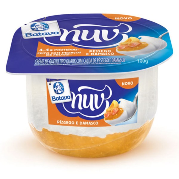 Encontraproduto.com.br - Creme Quark Batavo Nuv Calda Pêssego E Damasco Pote 100g
