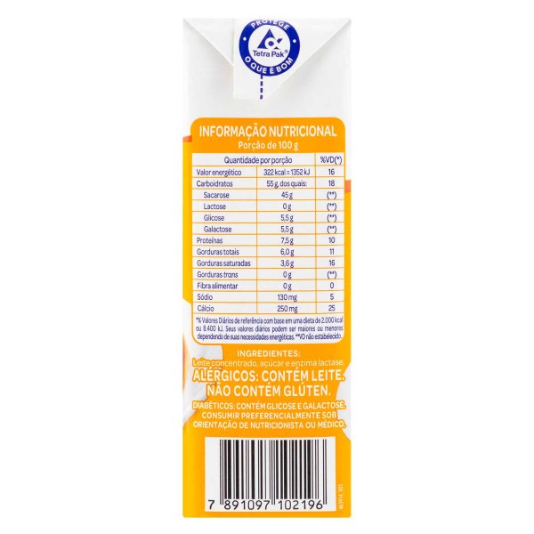 Encontraproduto.com.br - Leite Condensado Parmalat Zymil Zero Lactose 395gr
