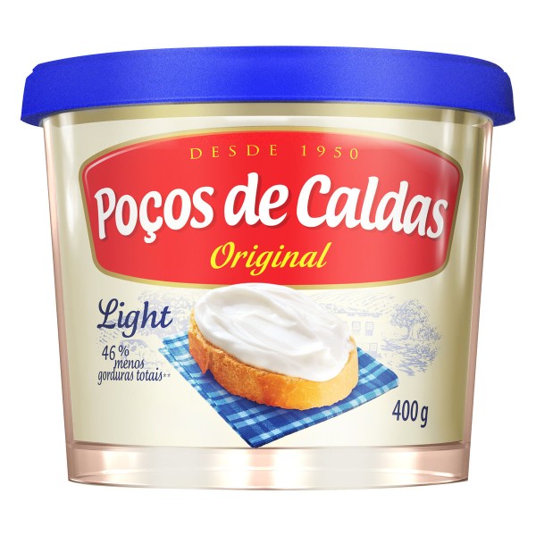 Encontraproduto.com.br - Requeijão Poços de Caldas Light Pote com 400g