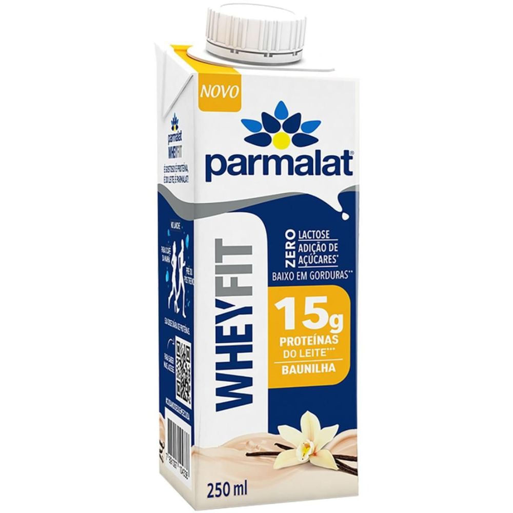 Bebida Láctea UHT Parmalat Wheyfit 15g Proteínas do Leite Zero Lactose Zero Açúcar Baunilha 250ml