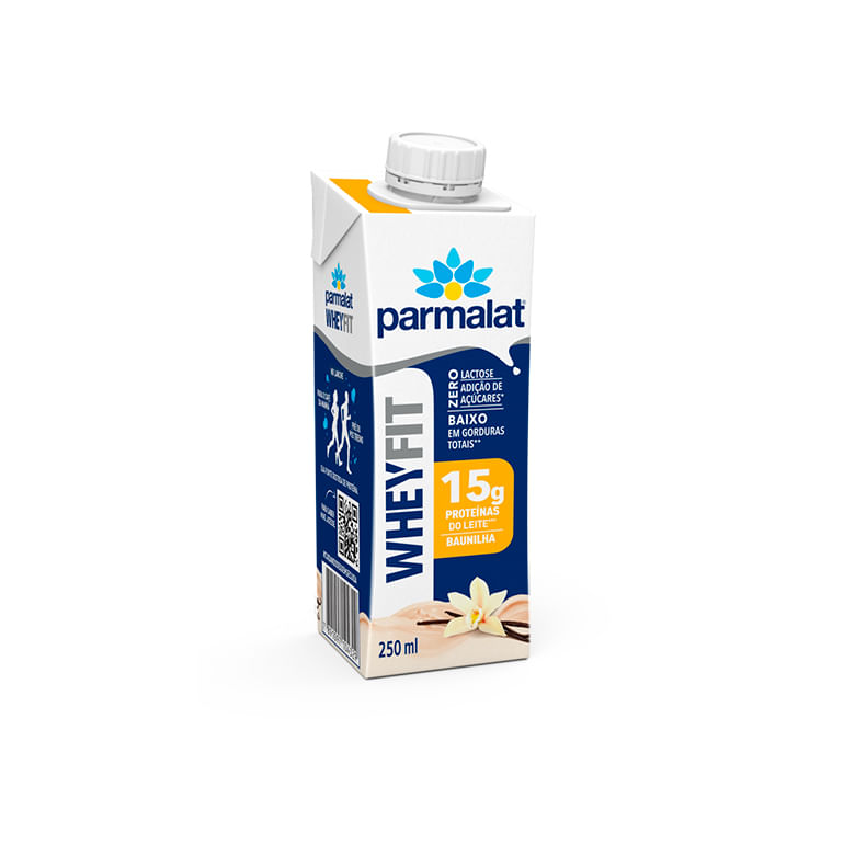 Encontraproduto.com.br - Bebida Láctea UHT Parmalat Wheyfit 15g Proteínas do Leite Zero Lactose Zero Açúcar Baunilha 250ml