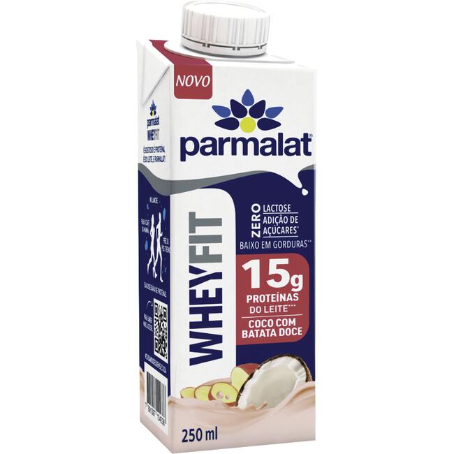 Encontraproduto.com.br - Bebida Láctea UHT Parmalat Wheyfit 15g Protéinas do Leite Zero Lactose Zero Açúcar Coco/Batata Doce 250ml