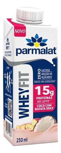 Encontraproduto.com.br - Bebida Láctea UHT Parmalat Wheyfit 15g Protéinas do Leite Zero Lactose Zero Açúcar Coco/Batata Doce 250ml