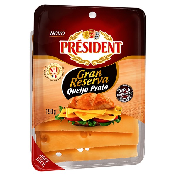 Queijo Prato Président Gran Reserva Embalagem com 150g