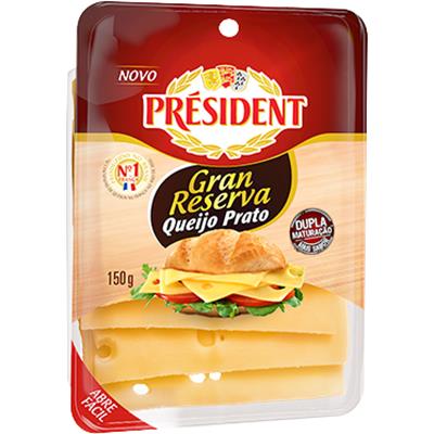 Encontraproduto.com.br - Queijo Prato Président Gran Reserva Embalagem com 150g