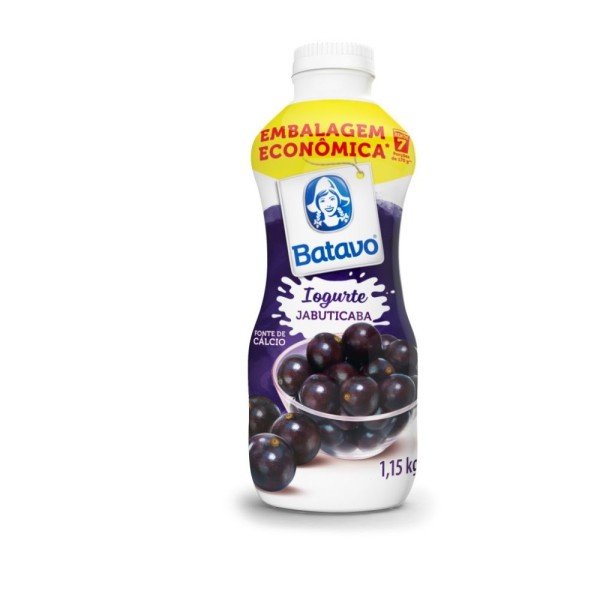 Encontraproduto.com.br - Iogurte Batavo Parcialmente Desnatado Jaboticaba Garrafa 1.15kg Embalagem Econômica