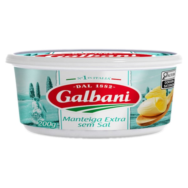Manteiga Galbani Extra s/ Sal Pote 200g