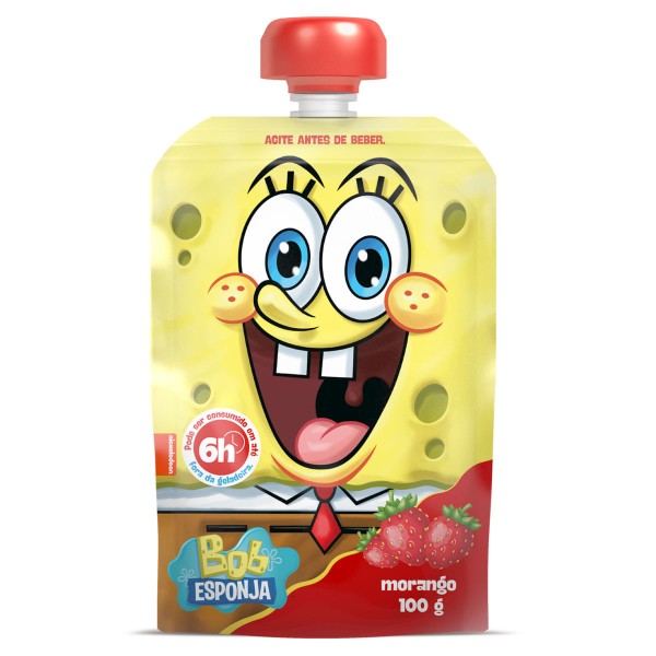 Encontraproduto.com.br - Iogurte Liquido Bob Esponja Pouch Morango 100g