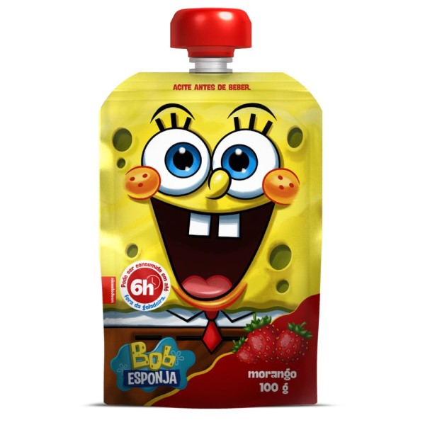 Encontraproduto.com.br - Iogurte Liquido Bob Esponja Pouch Morango 100g