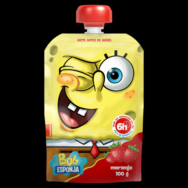 Encontraproduto.com.br - Iogurte Liquido Bob Esponja Pouch Morango 100g