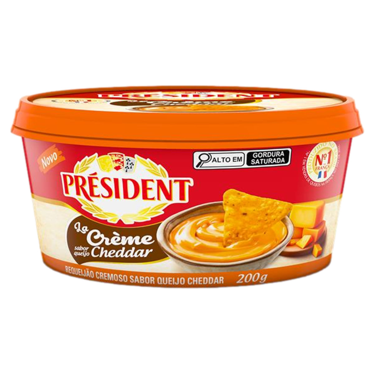 Encontraproduto.com.br - Requeijão Cremoso com Queijo Cheddar Président 200g