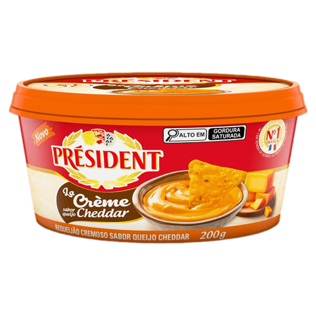 Encontraproduto.com.br - Requeijão Cremoso com Queijo Cheddar Président 200g