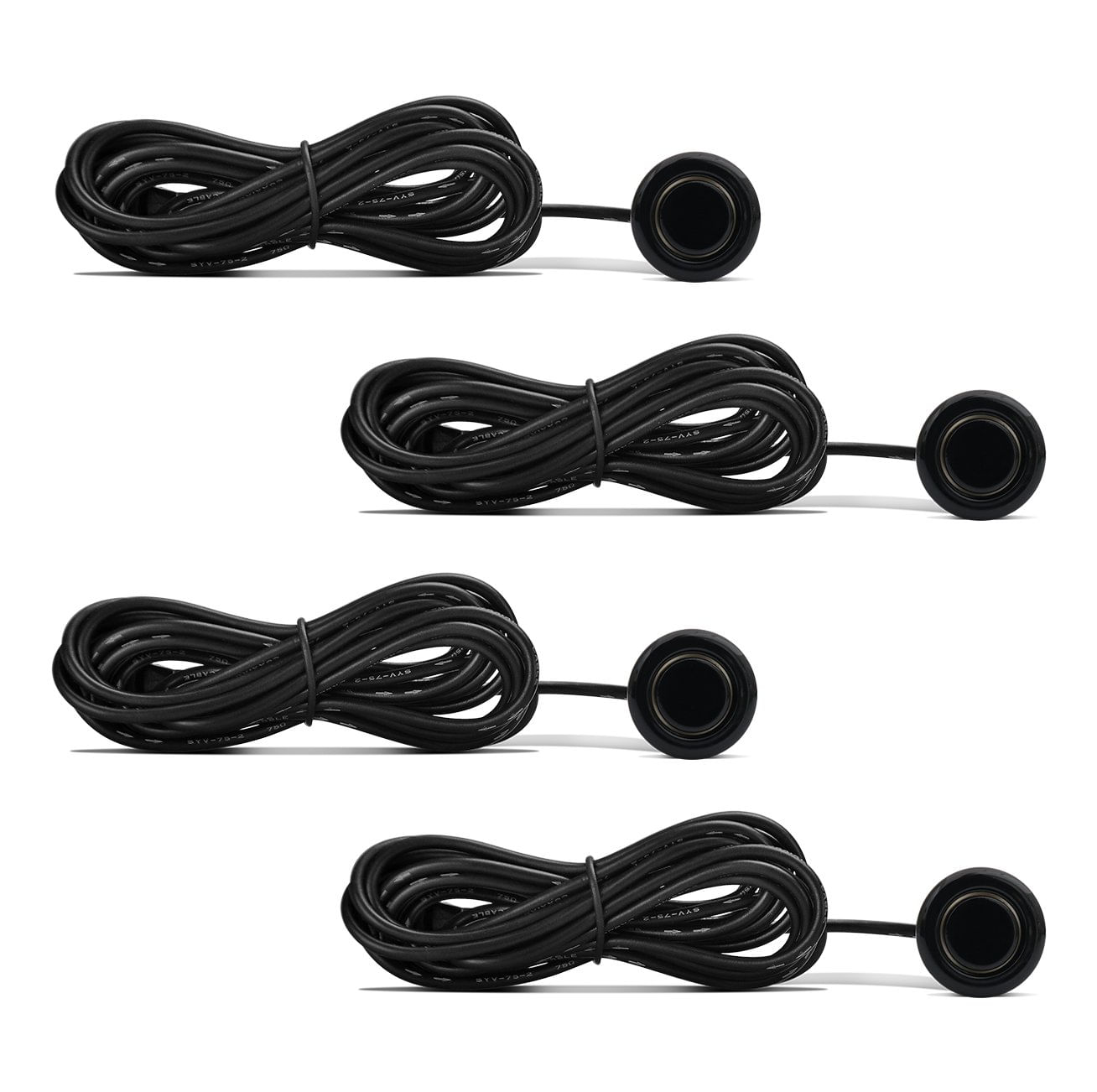 Sensor de Estacionamento 4 Pontos Universal com Display LED Colorido Sinal Sonoro