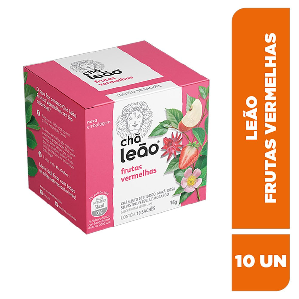 Encontraproduto.com.br - Chá Leão Frutas Vermelhas 20g Com 10 Sachês