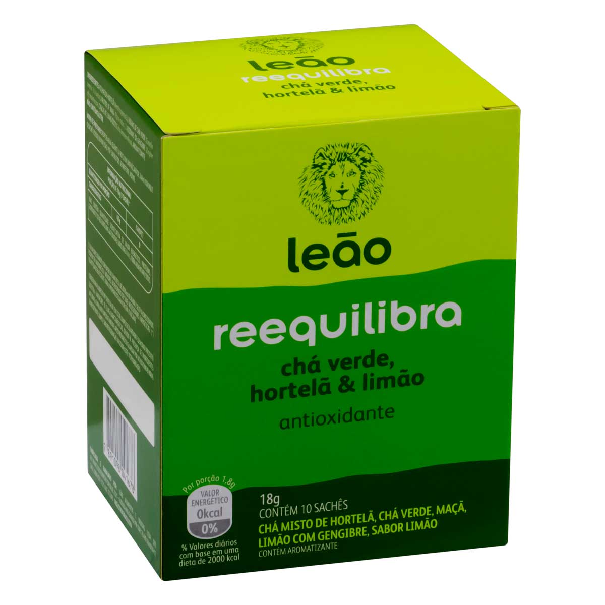 Encontraproduto.com.br - Chá Leão Reequilibra Verde, Hortelã e Limão 18g Com 10 Sachês