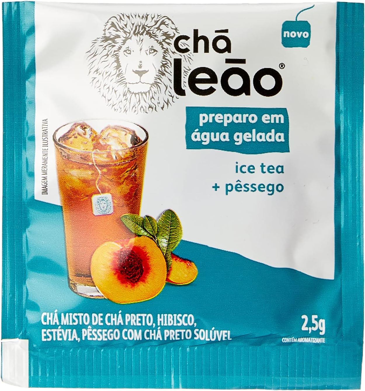 Encontraproduto.com.br - Chá Ice Tea Leão Pêssego Caixeta com 25g