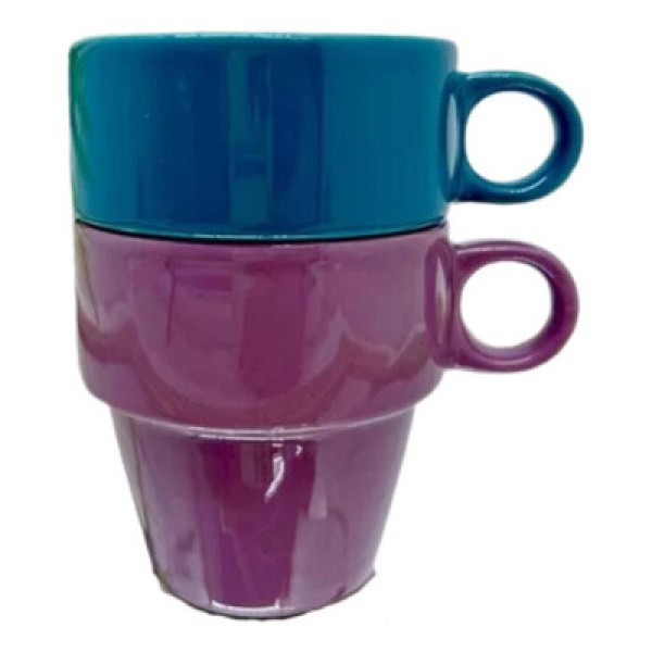 Xícara De Chá Empilhável 210ml Em Porcelana Lívon