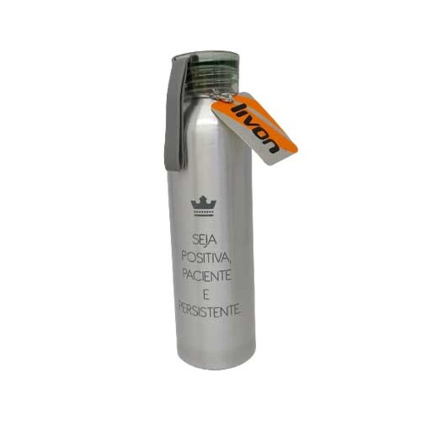Encontraproduto.com.br - Garrafa Seja Positiva 650ml em Alumínio Livon