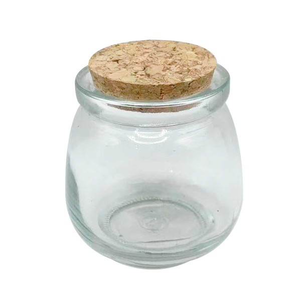 Mini Pote C/ Tampa Rolha 100ml Em Vidro Livon