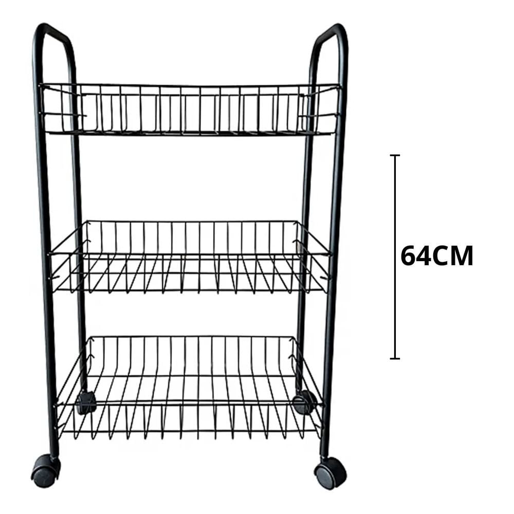 Encontraproduto.com.br - Carrinho Aramado Multiuso 64cm em Metal Livon