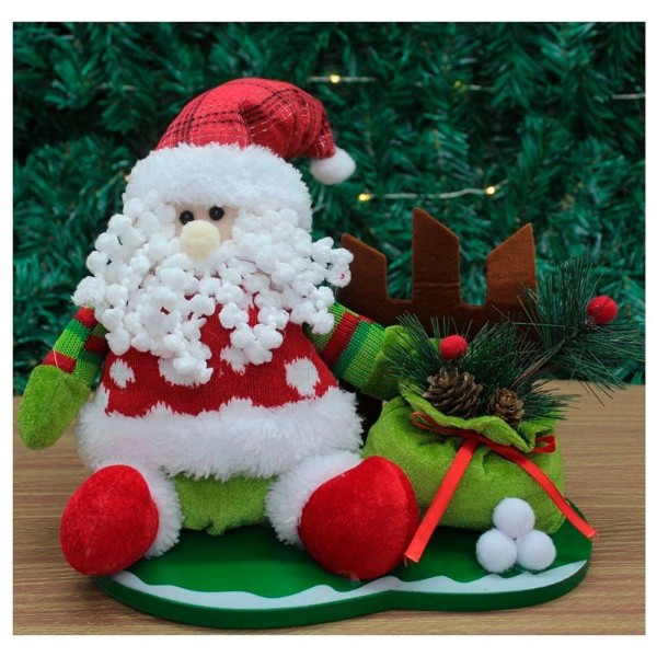 Encontraproduto.com.br - Decoração Boneco Natal Papai Noel Tecido Natalino 28cm