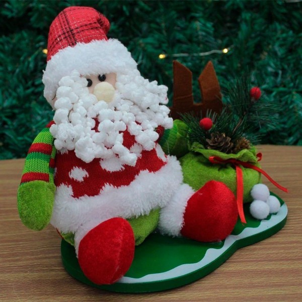 Encontraproduto.com.br - Decoração Boneco Natal Papai Noel Tecido Natalino 28cm