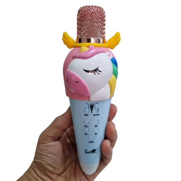 Encontraproduto.com.br - Microfone Sem Fio Bluetooth/karaokê (unicórnio) El-5011
