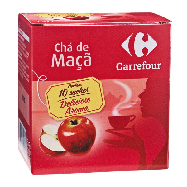 Encontraproduto.com.br - Chá de Maçã Carrefour Caixa com 10 Sachês 13g