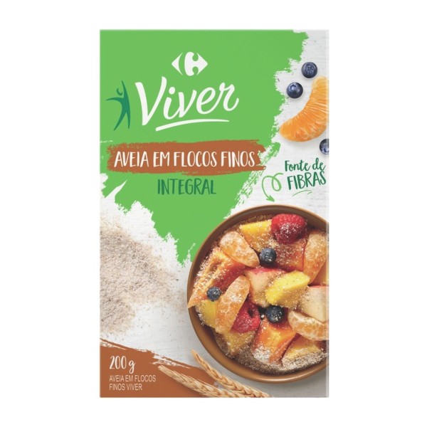 Encontraproduto.com.br - Aveia em Flocos Finos Integral Carrefour Viver 170 g