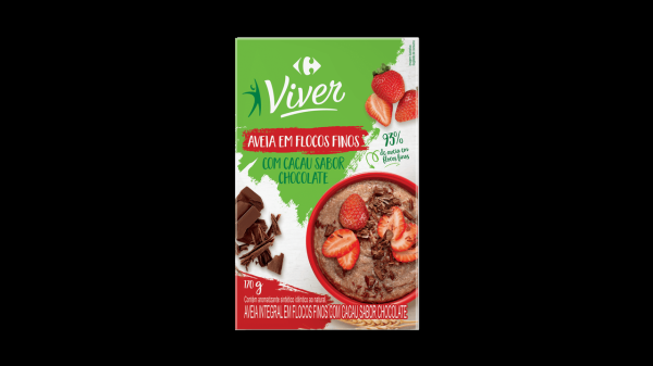 Encontraproduto.com.br - Aveia em Flocos Finos Integral Chocolate Carrefour Viver 170 g