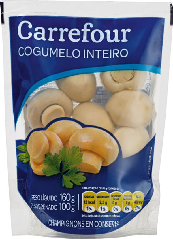 Encontraproduto.com.br - Cogumelo Champignon Inteiro Carrefour Sachê 100g