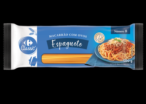 Macarrão de Sêmola com Ovos Espaguete Nº 8 500 g