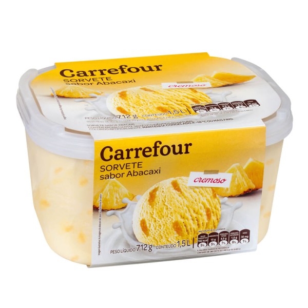 Encontraproduto.com.br - Sorvete de Abacaxi Carrefour 1,5L