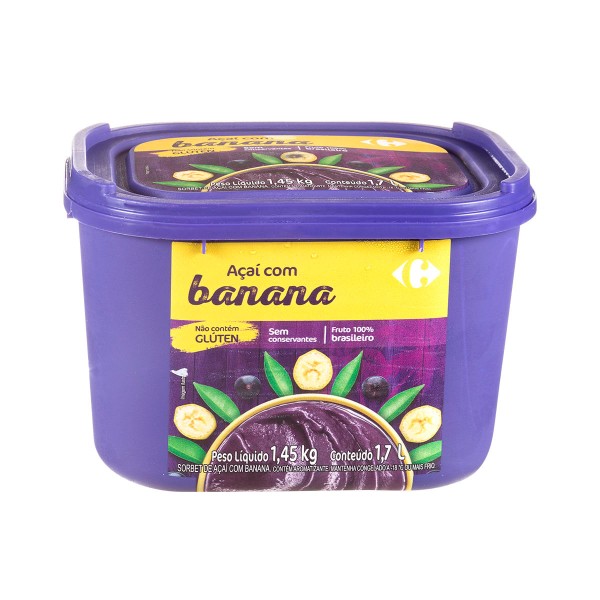 Encontraproduto.com.br - Açaí com Banana, congelado, Carrefour 1,45kg