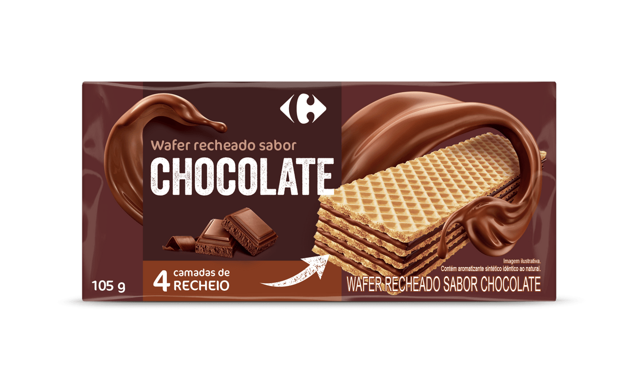 Encontraproduto.com.br - Wafer de Chocolate Carrefour 105 g