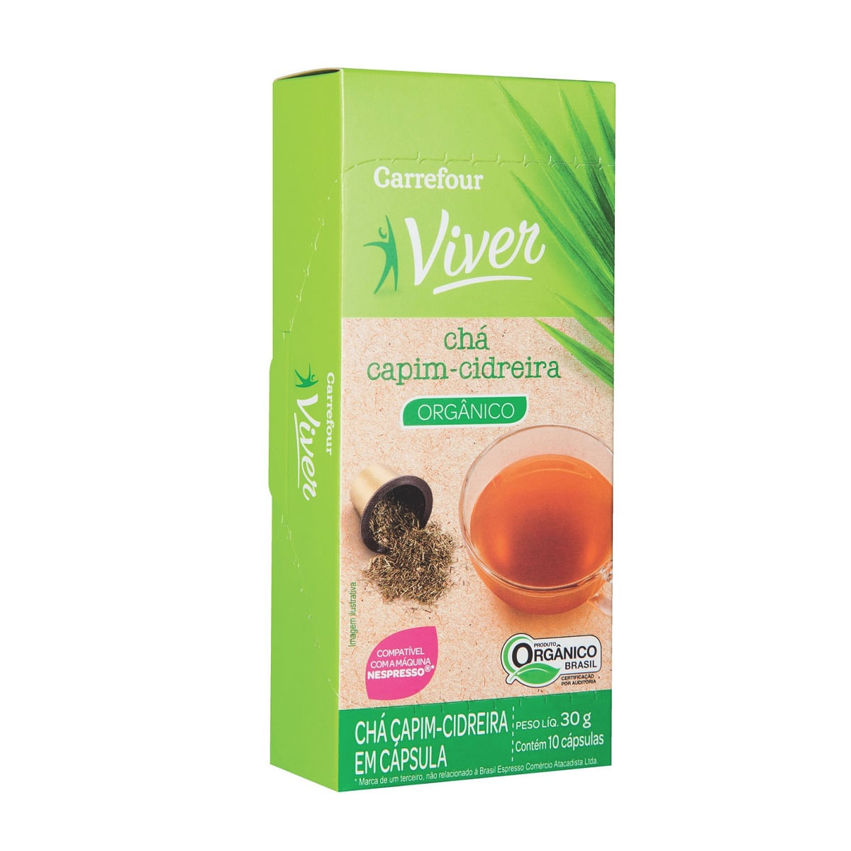 Encontraproduto.com.br - Chá Cidreira Carrefour Viver Caixa com 10 Cápsulas