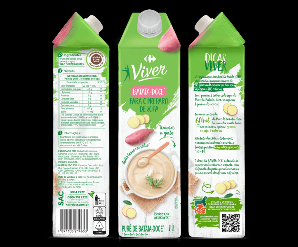 Encontraproduto.com.br - Sopa de Batata Doce Integral Viver 1 Litro