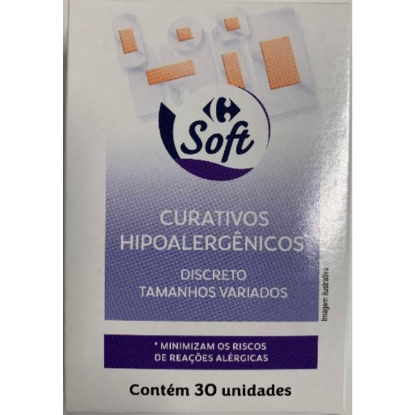 Encontraproduto.com.br - Curativos Variados Carrefour Soft 30 unidades
