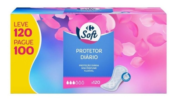 Protetor Diário Carrefour Soft Leve 120 Pague 100