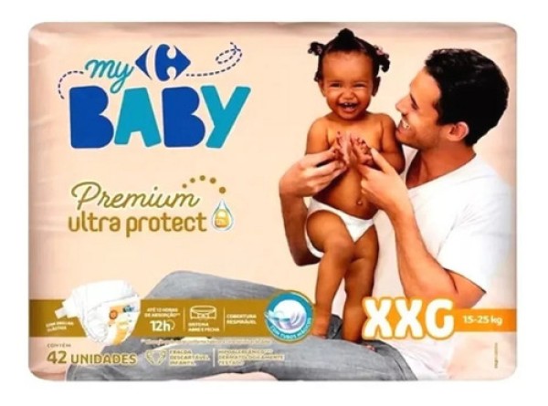 Fralda Descartável Carrefour My Baby XXG 42 Unidades