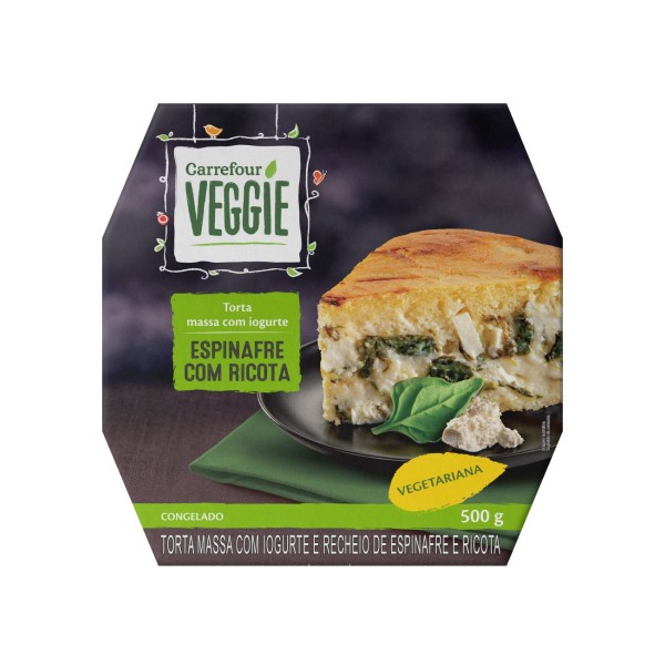 Encontraproduto.com.br - Torta Congelada Carrefour Espinafre e Ricota 500 g