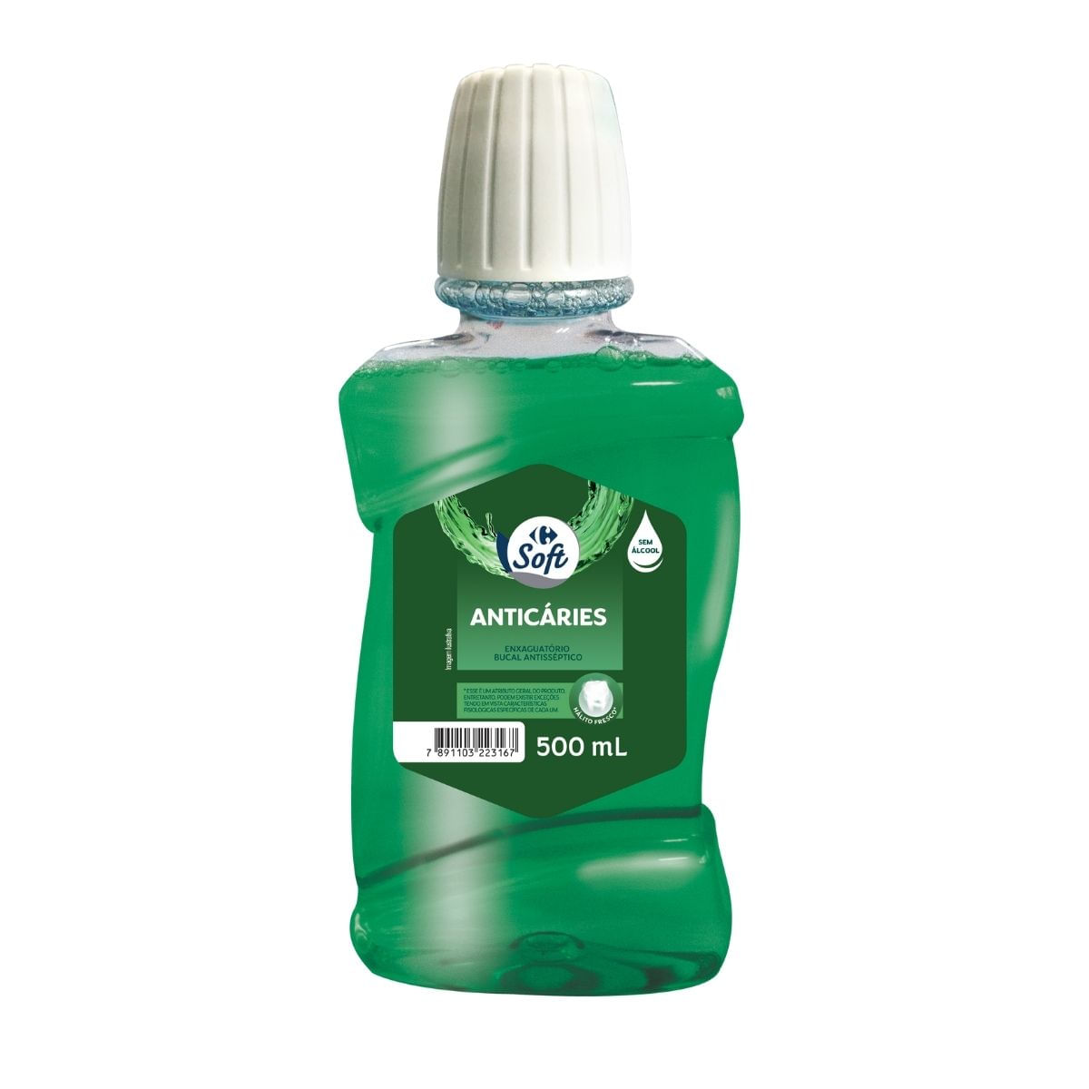 Encontraproduto.com.br - Enxaguatório Bucal Antisséptico Bucal Anticáries Carrefour Soft sem Álcool 500 ml